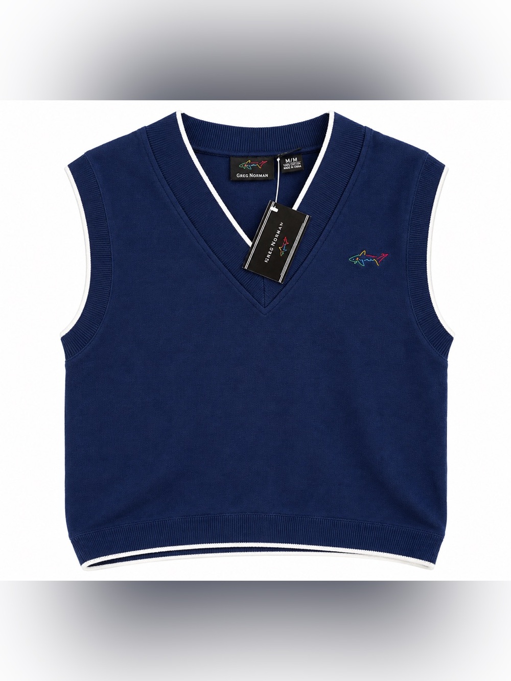 Greg Norman Collection Blue Navy Golf Sweater Vest